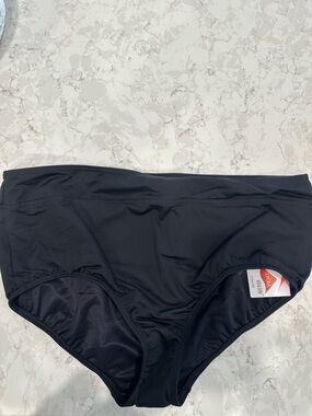 NWT Lands' End Black Swim Bottoms high waisted Size-18